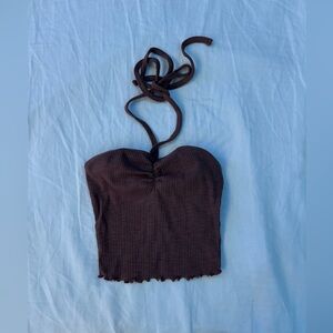 Brown crop top